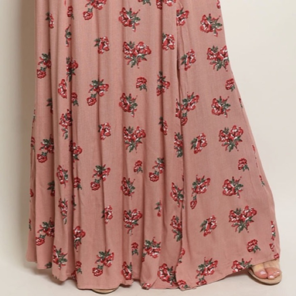 LAST1️⃣//BLUSH FLORAL MAXI DRESS - Picture 4 of 5